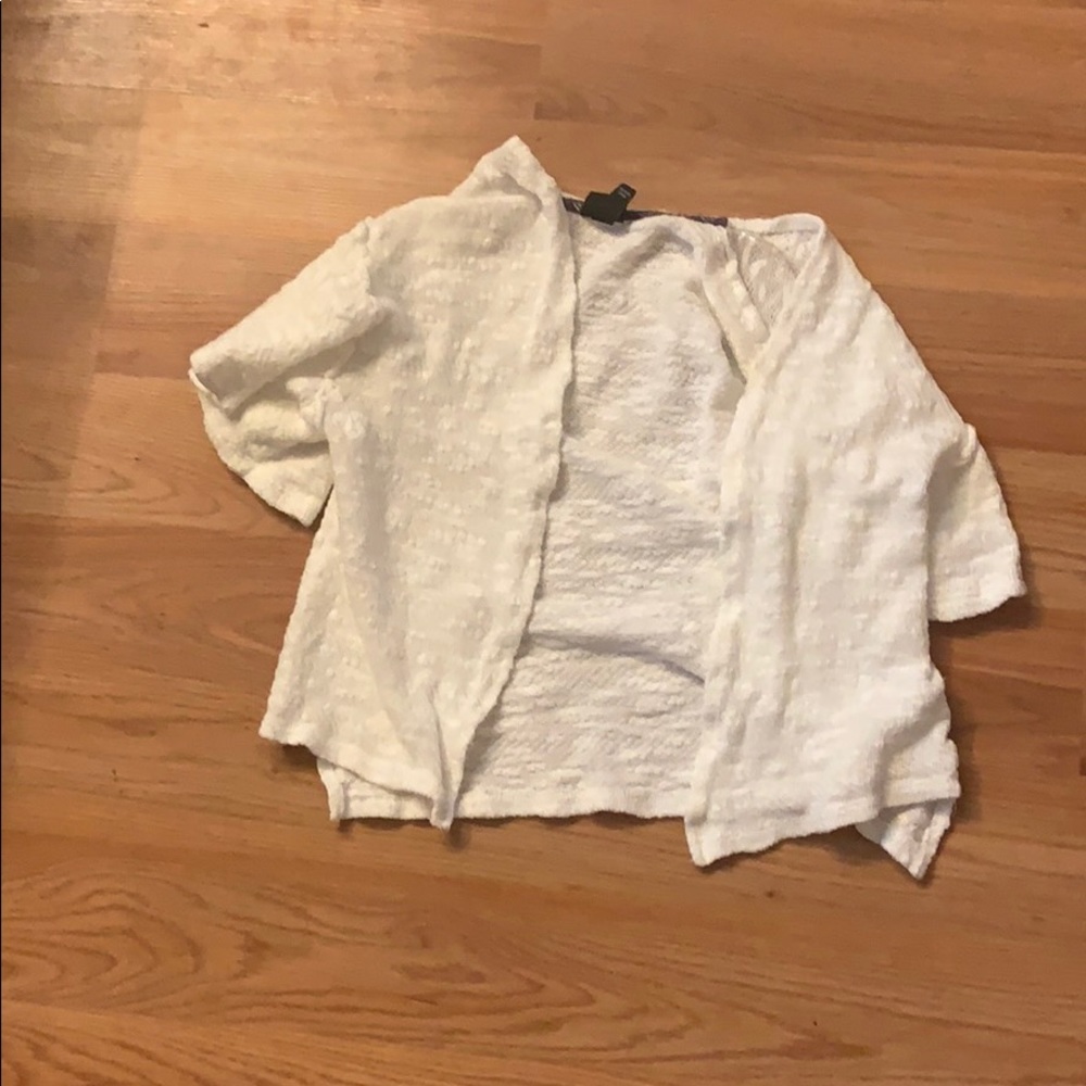 white shortsleeved cardigan GIRLS 7/8